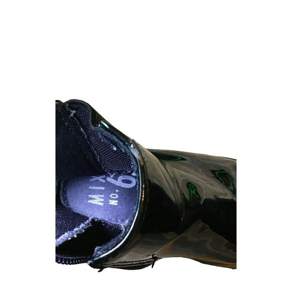 Mix No. 6 Black Patent Leather Ankle Boots Size 7 - Picture 5 of 6